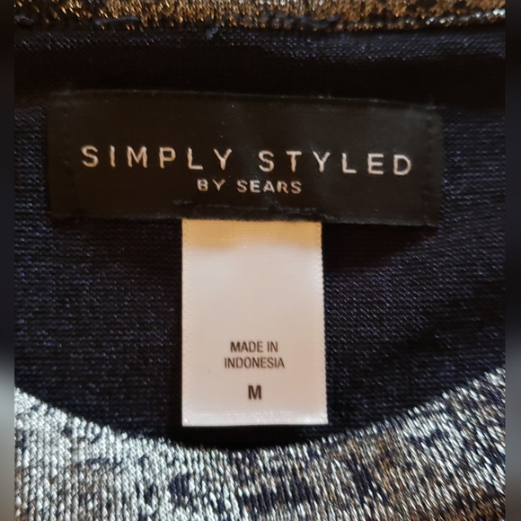 Metallic Silver & Navy Blue Tank (Medium) - Picture 3 of 4